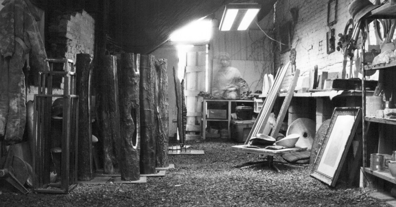 Vue int&eacute;rieure de l'atelier de l'artiste